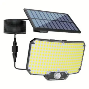 1/2 Pack Super bright 234LED Solar light, IP44 waterproof Infrared sensor Street light, Modern decorative Wall light, Various switching methods, With remote control, Suitable for courtyard, Balcony, Garden, Garage, Street, Home entrance, etc.