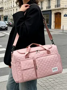 Light retro   extremely simple shoulder slung luggage bag, niche personality classic portable messenger bag, multi-pocket layered storage versatile Multifunctional Travel Bag suitable for commuting and short-distance travel bag.