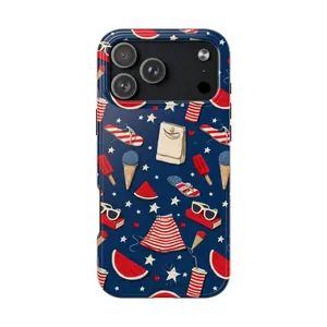 July Fourth Phone Case For Summer Lovers, Patriotic Americana Iphone Case, Cute Watermelon Ice Cream Galaxy Pixel Cover, Retro Usa Aesthetic