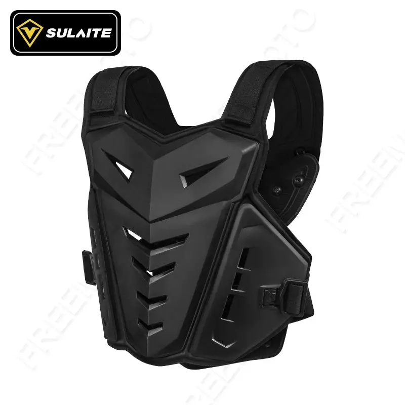 Men's CE-Certified Motocross Body Armor Jacket - Battle-Tested, Trail-Ready Protective Gear with Easy On/Off, Padded Chest Protector, Back Protector Vest, Impact Protection, Breathable Mesh, Adjustable Straps for Offroad Dirt Bikes