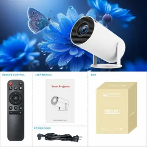 Buy Mini Projector with WiFi and Bluetooth, Portable Projector 4K Support with Auto Keystone, 2025 Upgraded HY300Pro Projectors Compatible with iPhone/Android/Windows/TV Stick/Xbox/HDMI, 180° Rotatable: Video Projectors