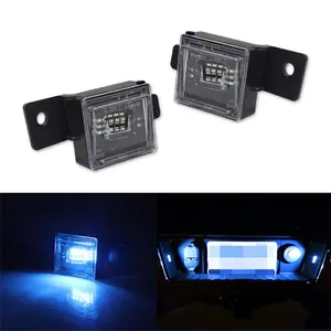 2PCS Ice Blue LED License Plate Lights For Chevy Silverado GMC Sierra 1500 2500 2014 2015 2016 2017 2018 2019 2020 2021 Replace OEM # GM2875100 GM2875101 23251664 23251665