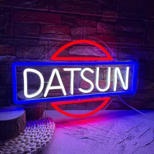 Datsun sign neon, USB-powered illuminated car interior decorations，wall decorations for auto repair shops, gas stations, men's caves, racing clubs, etc