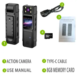 P1 Multi-Function Pocket Camera: 1080p HD recording, Wi-Fi connectivity, night vision, and a clip-on design—perfect for a variety of situations