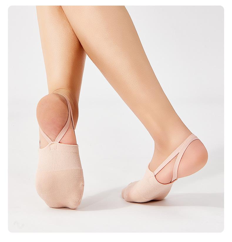 Dance shoes, knitted artistic gymnastics shoes, half-socks for men and women, half-sole shoes, cheerleading and belly dance practice shoes