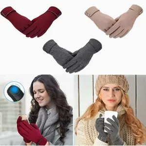 3 Pairs Women's Winter Gloves Touchscreen Compatible Windproof Thermal Gloves with Plush, Smartphone-Friendly Cold Weather Hand Warmers for Skiing, Snowboarding, Outdoor & Smartphone Use (Elastic Fit, Smartphone-Specific)