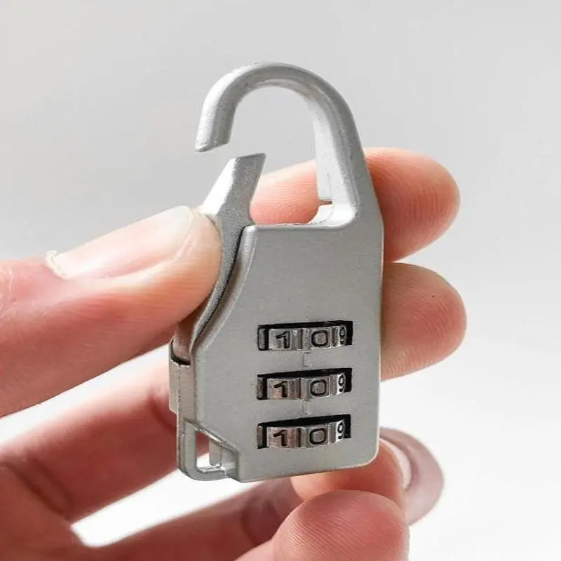 3-digit Password Lock, Lock with Code, Zinc Alloy Luggage Zipper Lock, Security Lock, Anti Theft Lock, Mini Lock for Bag, Suitcase, Backpack, Handbag, Travel Bag, Combination Lock, Luggage Locks