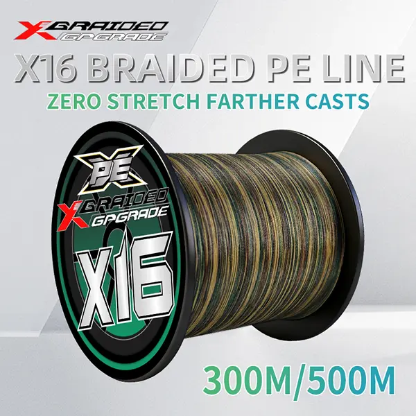 16-braided lure-specific PE line — high tensile strength, smooth, long-casting; “Dali Ma” fishing line