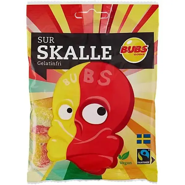 BUBS - Sour Skull Mini - Sweden Import sweet candy fruity flavored