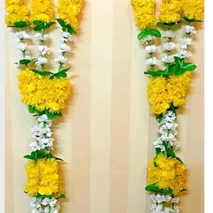 Marigold garlands for decoration Decorative Fruit Lightweight Plants Set Traditional Ornaments Table