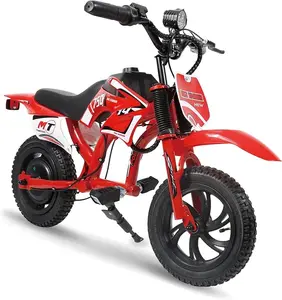 C6 Kids E-Moto – Max 10 MPH, 7.5 Miles Endurance, 200W Motor, 12" Tires, 110 lbs Load, 22 lbs Net Weight, 2-Hour Ride, Red or Blue