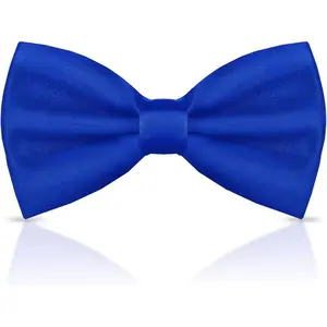 Men's Bow Ties Solid Color Pre-Tied Bow Tie Satin Formal Tuxedo Bowtie Adjustable Neck Bowtie for Men Wedding
