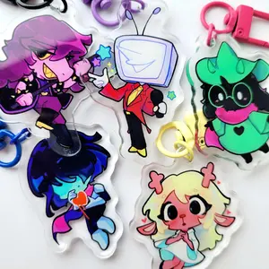 Deltarune Keychain Charms - Kris, Susie, Ralsei, Noelle, Tenna Deltarune Acrylic Keychains, Gift For Her, Kawaii Merch Gifts, Cute Keychains Perfect for Fans & Collectors, Bag Accessories