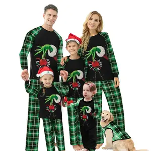 FOCUSNORM Christmas Family Matching Pajamas Sets Christmas Pjs Sleepwear Outfits For Christmas Holiday Xmas Party