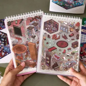 51 Sheets Micro Terror Style 3D Sticker Book, Creative 3D Scene Stickers, DIY Sticker, Art Stickers, Funny Stickers, Fun and Interactive Kids Activity, Perfect Gift Idea, Sticker Packs