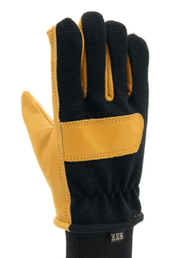 Insulated Goatskin Kids Gloves, 961 Model, Knitted Cuff, Thermal Warmth for Kids Outdoor Play, Insulated Glove