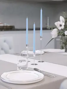 Light Blue Winter Candlestick    CANDWAX