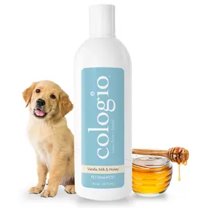 Cologio Moisturizing Dog Shampoo, Deodorizing Manuka Honey Vanilla Scented Pet Shampoo for Dogs, Made in USA Itchy Dry Skin Itch Relief Puppy Bath Soap for Sensitive Skin – Gentle, Cruelty-Free