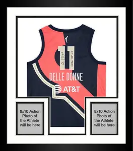 Framed Elena Delle Donne Washington Mystic Autographed Nike Navy Rebel Edition Jersey with "WNBA Top 25" Inscription - Fanatics Authentic Certified