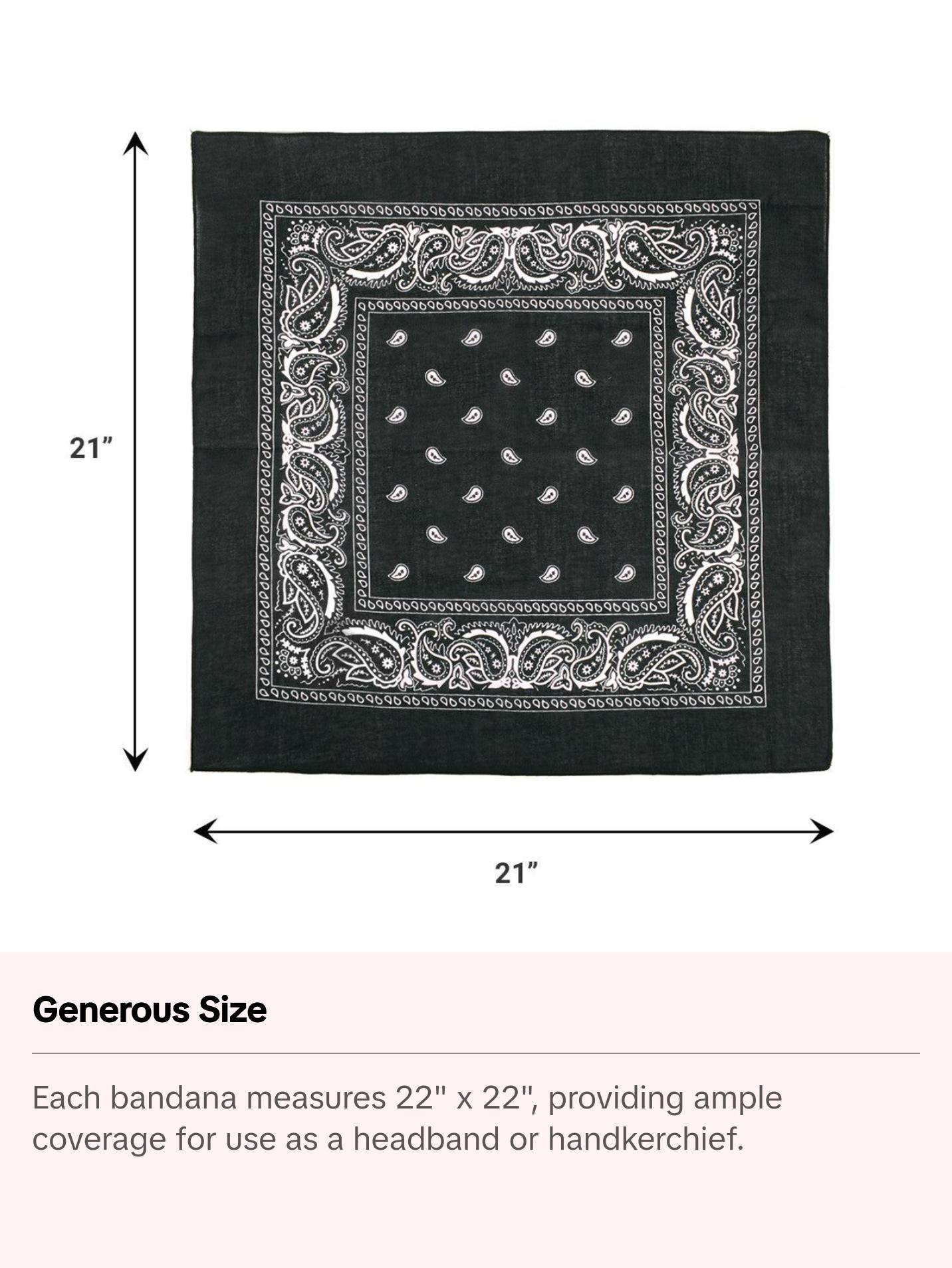Cotton Bandana Black & White Duo Pack