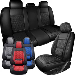 Luxurious Napa Leather Car Seat Covers For 5 Seats, Full Set Universal Seat Covers for Cars, Waterproof Auto Seat Protectors ,Car Interiors Fit For Nissan/Honda/Accord/Civic/CRV/Hrv /Kia /Sorento/Toyota/Corolla/4Runner/Camry/Hyundai/Mazda