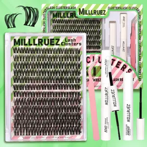 144PCS DIY Lash Clusters Waterproof Long-Lasting Fluffy and Weightless look Individual Eyelash Extensions Extra Volume | Soft