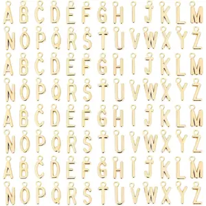 156 Pcs Letter Charms Set,6 Sets ABC Alphabet Charms,DIY Bracelets & Necklaces with 200Pcs Jump Rings for Jewelry Making,Christmas Party Gifts,Hand Tools Kits