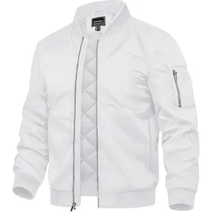 Men's Thermal Quilted Bomber Jacket Water Resistant Warm Winter Coats