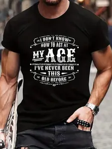 Summer Men's Fashion Trendy Printed Pattern Loose Short Sleeve T-Shirt