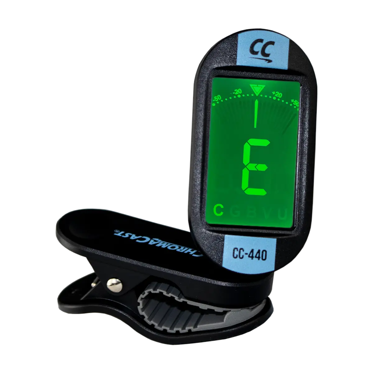 ChromaCast 440 Series Colored Guitar Tuner, Daphne Blue