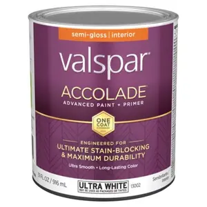 Valspar  1 qt. Accolade Acrylic Latex All Purpose Ultra Paint, White