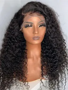 Natural Long Soft Lace Front Wig, 26 Inch Density 180%, Curly Synthetic Hair, Suitable for Women with Baby Hair, Daily Wear, Parties, Cosplay, Afro Wigs