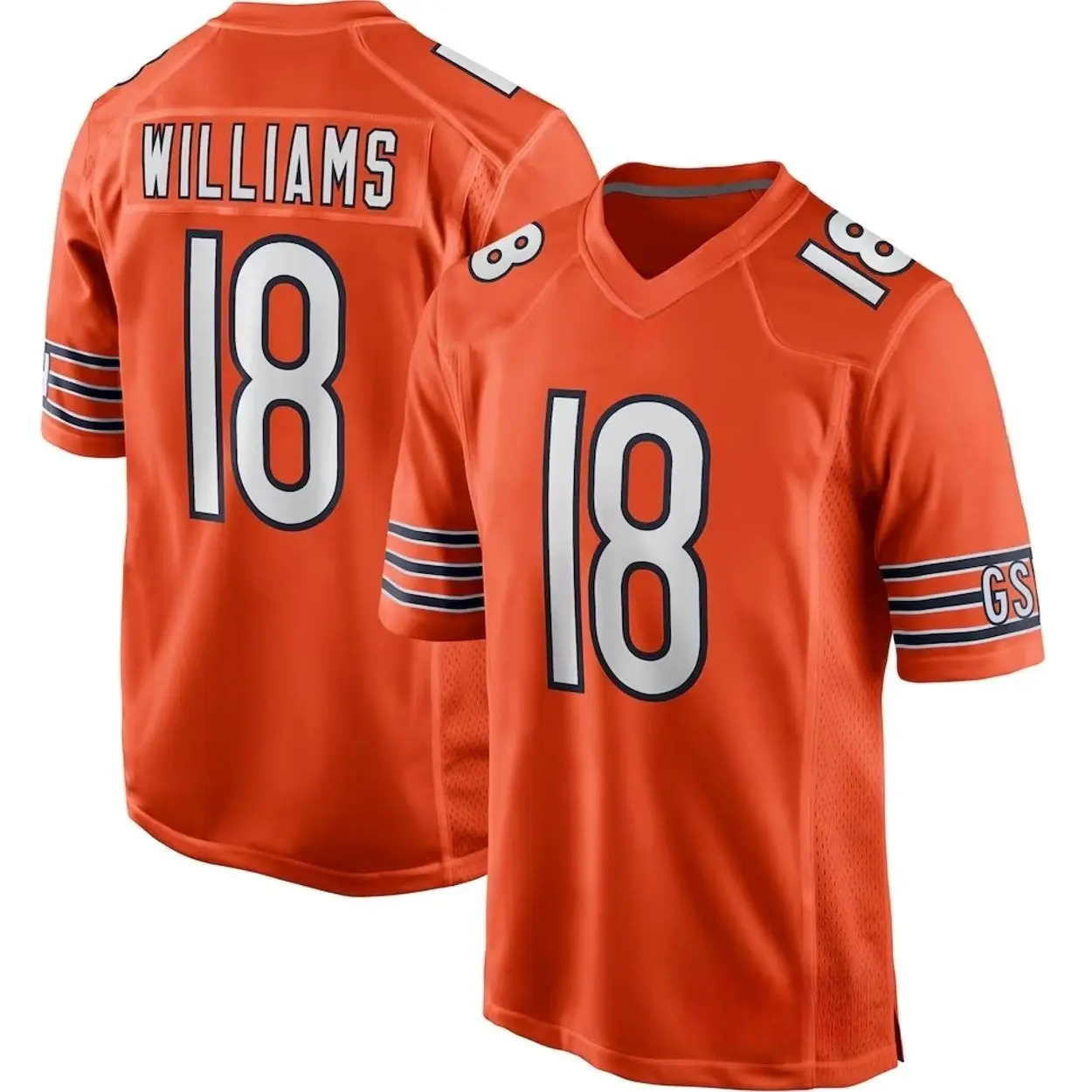 Unisex Football inspired by Chicago Williams 18 Alternate Player Game Jersey - Orange