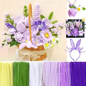 300 twist sticks for popular bouquet color combinations, one-stop combination materials, DIY handmade, suitable for beginners, party decorations, Decorative holiday gifts, etc. (not finished product)