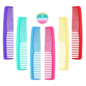 6PCS Wide Tooth Hair Combs, Colorful Detangling Comb Set for Women, Men & Kids, Wet & Dry Hair Use