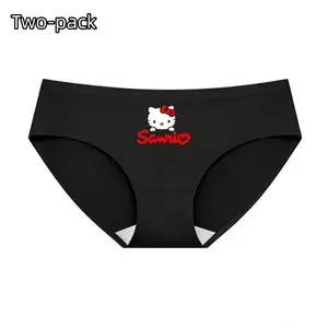 Authentic Sanrio Licensed Hello Kitty Women's Seamless Briefs, Soft Milk Silk Ice Fabric, Breathable & No Visible Panty Lines