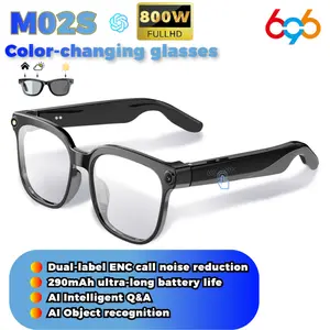 AI Smart Glasses 8MP Camera Video Recording ChatGPT Music Play Headphone Bluetooth Men Women Gifts Fashionable Glasses Multifunctional Wireless Wearable Smart Glasses 2025
