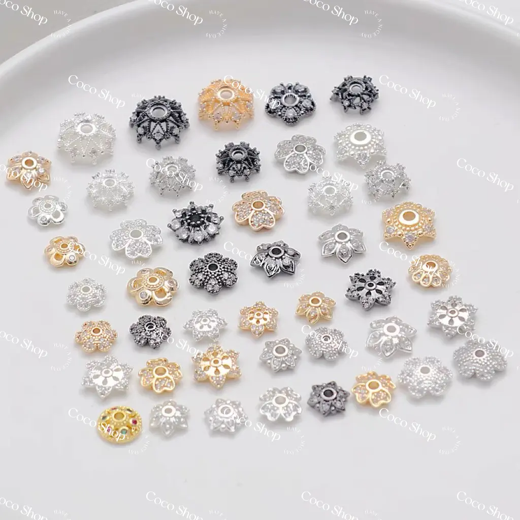 Silver&Gold Flower Caps (8 Shovels)