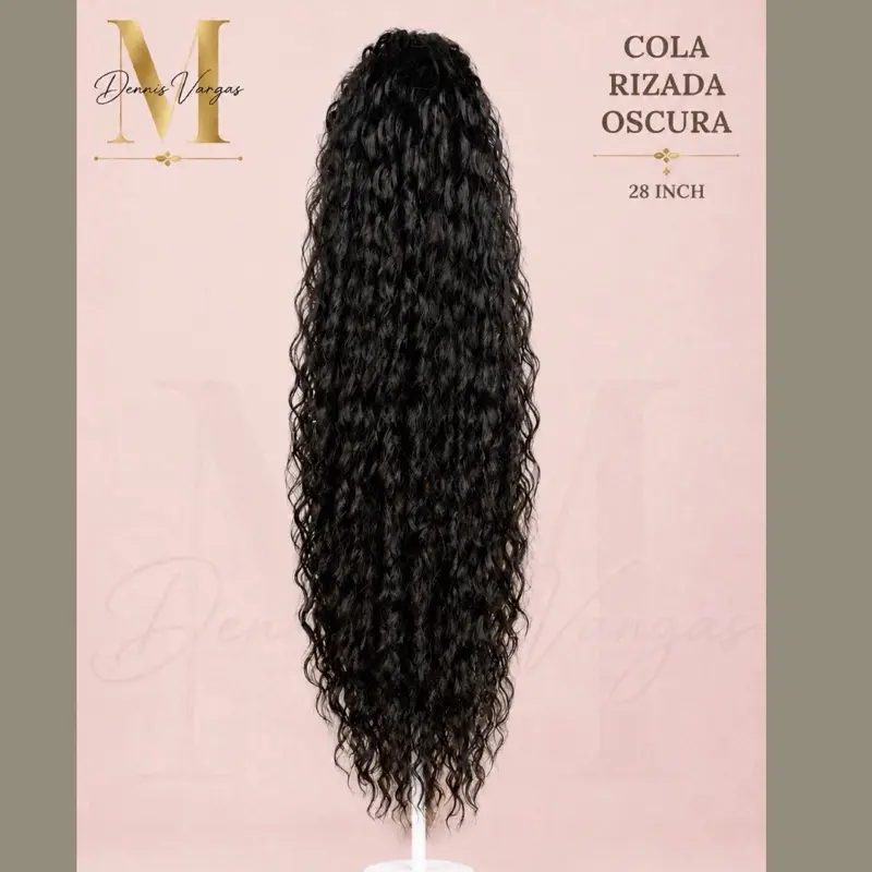 28” Dark Curly Ponytail