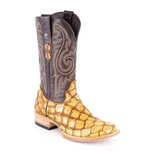 TANNER MARK MEN'S EXOTIC LEATHER Monster Fish Orix Cowboy Boots