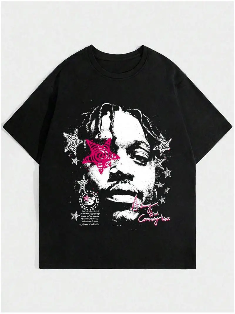 Creative Portrait T-Shirt - Wear Your Art, Contemporary Art, Edgy and Expressive Fashion, Modern Streetwear Style, Bold Graphic Design, Gift For All