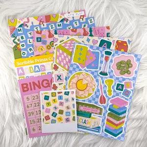 Let's Play – Junk Journal Collage Kit // Matte Sticker Collection