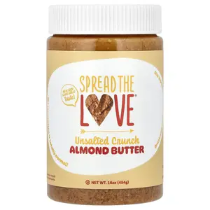 Spread The Love Almond Butter, Unsalted Crunch, 16 oz (454 g)