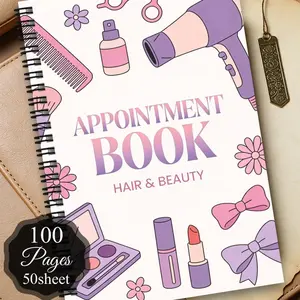 A spiral-bound appointment notebook, which can be used as a travel journal, specially designed for managing customer appointments and office schedules, it also serves as a personal organizer and is an ideal choice, Journaling Supplies