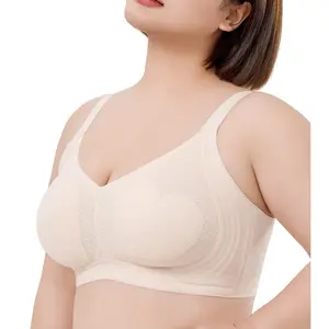 AskStay Women's Heart-Shaped Jelly Gel Soft-Support Wireless Bra with Wide Straps for All-Day Comfort & Elegant Lace Design