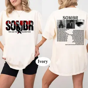 Sombr You Are The Reason Tour Shirt 2-Sided, Sombr World Tour Music Fan Bootleg Tee T-Shirt, Sombr Interpol Concert Merch with Tour Dates