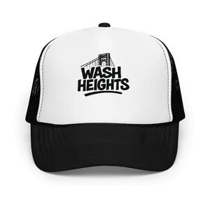 Wash Heights Foam Trucker Hat - High-Quality Polyester & Foam, Adjustable Snap, Breathable Mesh Back, Structured 5-Panel Cap, One Size Fits Most