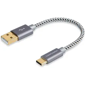 Cablecreation 6 Inch USB C Cable Short, USB a to USB C Fast Charging, Braided Type C Data Cord for Power Bank, Galaxy S23, Ipad Pro Ipad Mini, Ipad Pro,Iphone 15/16,Android Auto/Cellphone,Carplay CableCreation