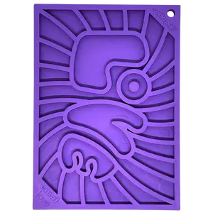 Groovy Love Design eMat Enrichment Lick Mat - Small Thermoplastic Rubber for Dogs & Cats Calming & Entertaining Feeder