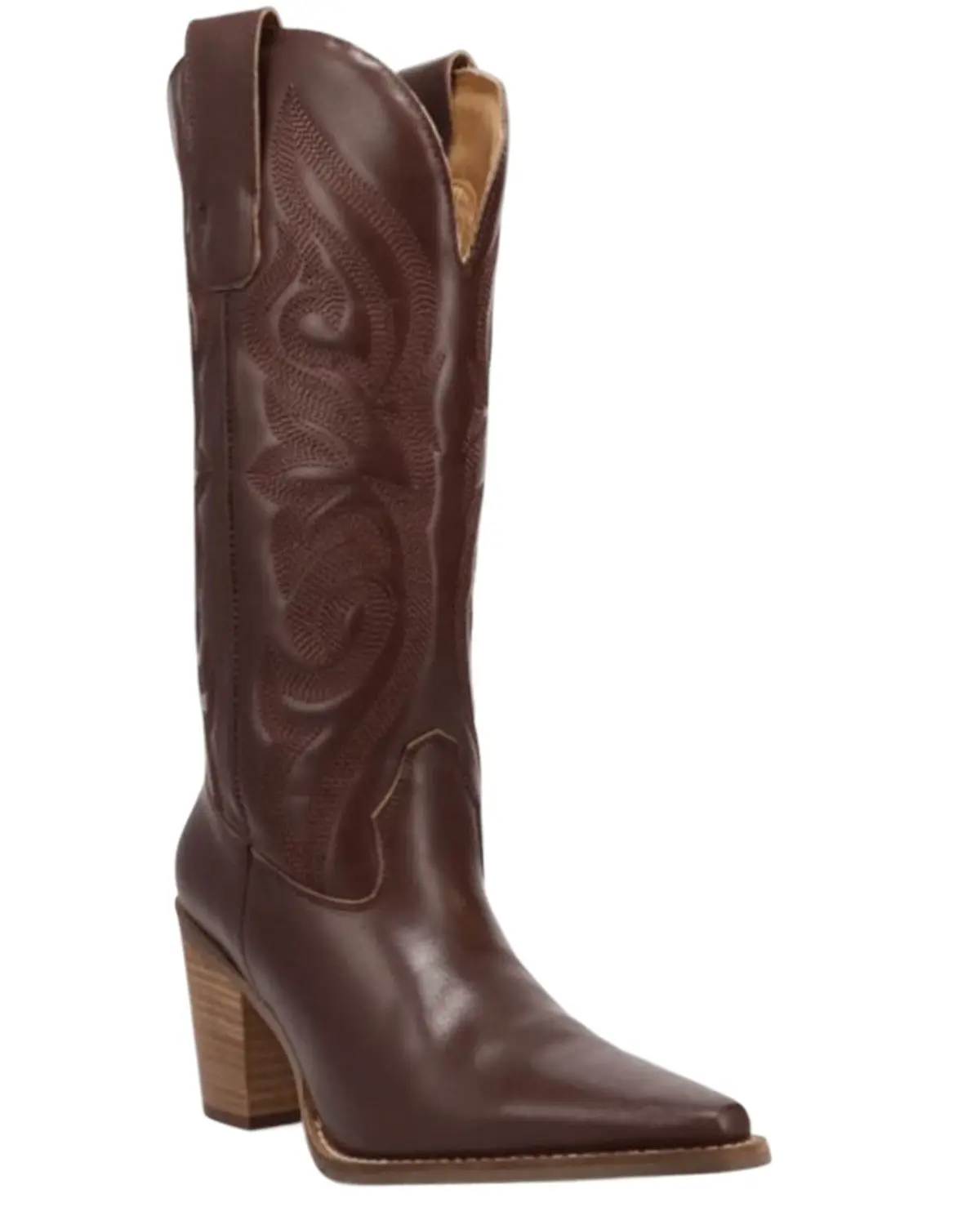 Dingo Women's Women'S Hensley Tall Western Boot Round Toe - Di2246-Brn